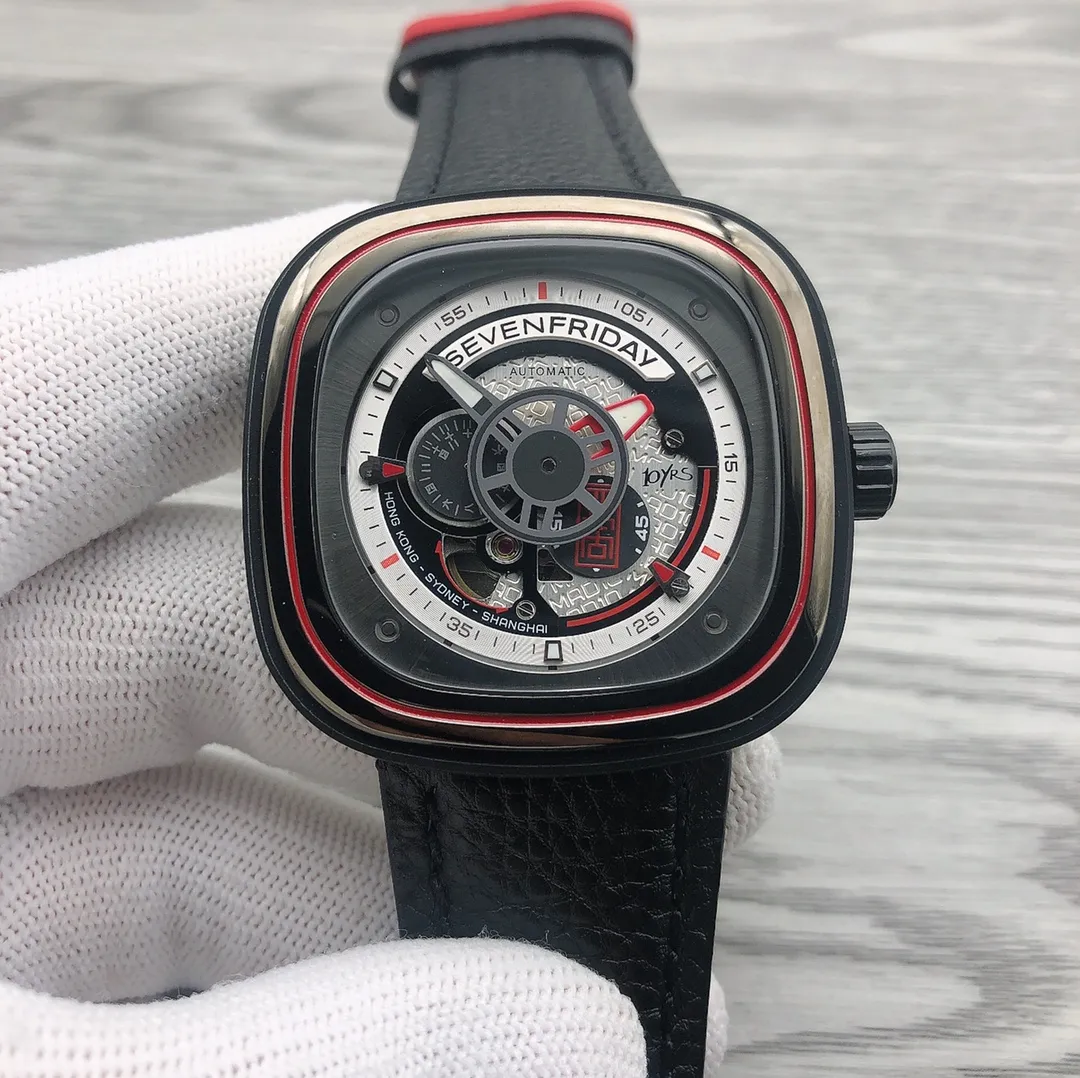 【Authentic Tmall】💰1640! Seven Friday's new sevenfriday P2B/10 joint model breaks through the industry. SEVENFRIDAY collaborates with MAD&ASSOCIATES for the first time to develop a 10th anniversary limited edition. The design concept is derived from the mahjong red, which indicates good luck and good luck. It has a very good meaning and comes with NFC